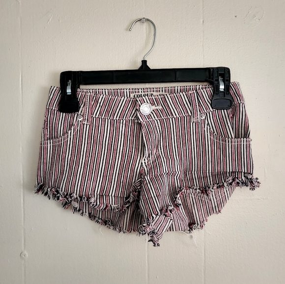 Cotton On Pants - Red, Blue, and white stripped shorts